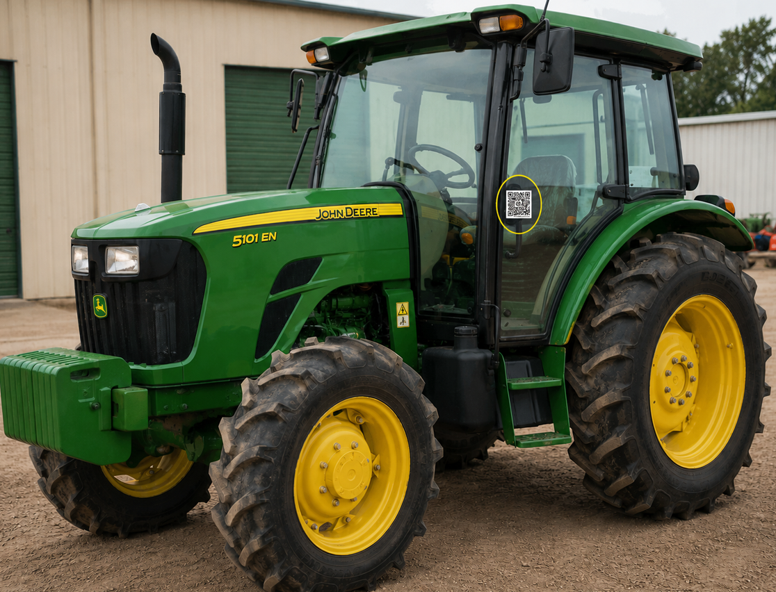 QR code tractor placement